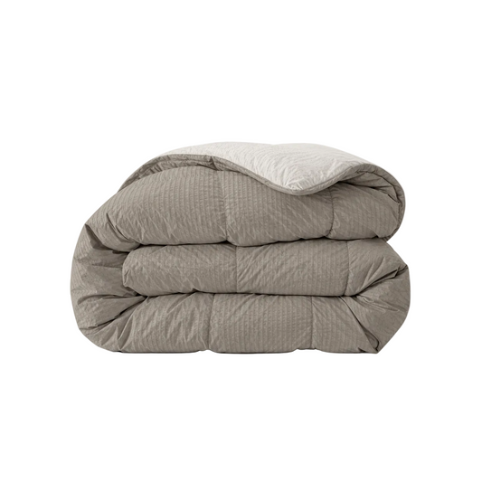 Zelesta Comfort Structure Seersucker Couette - Taupe & Beige