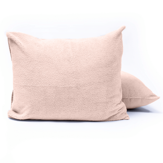 Zelesta Taie d'Oreiller Teddy Lot de 2 - Rose