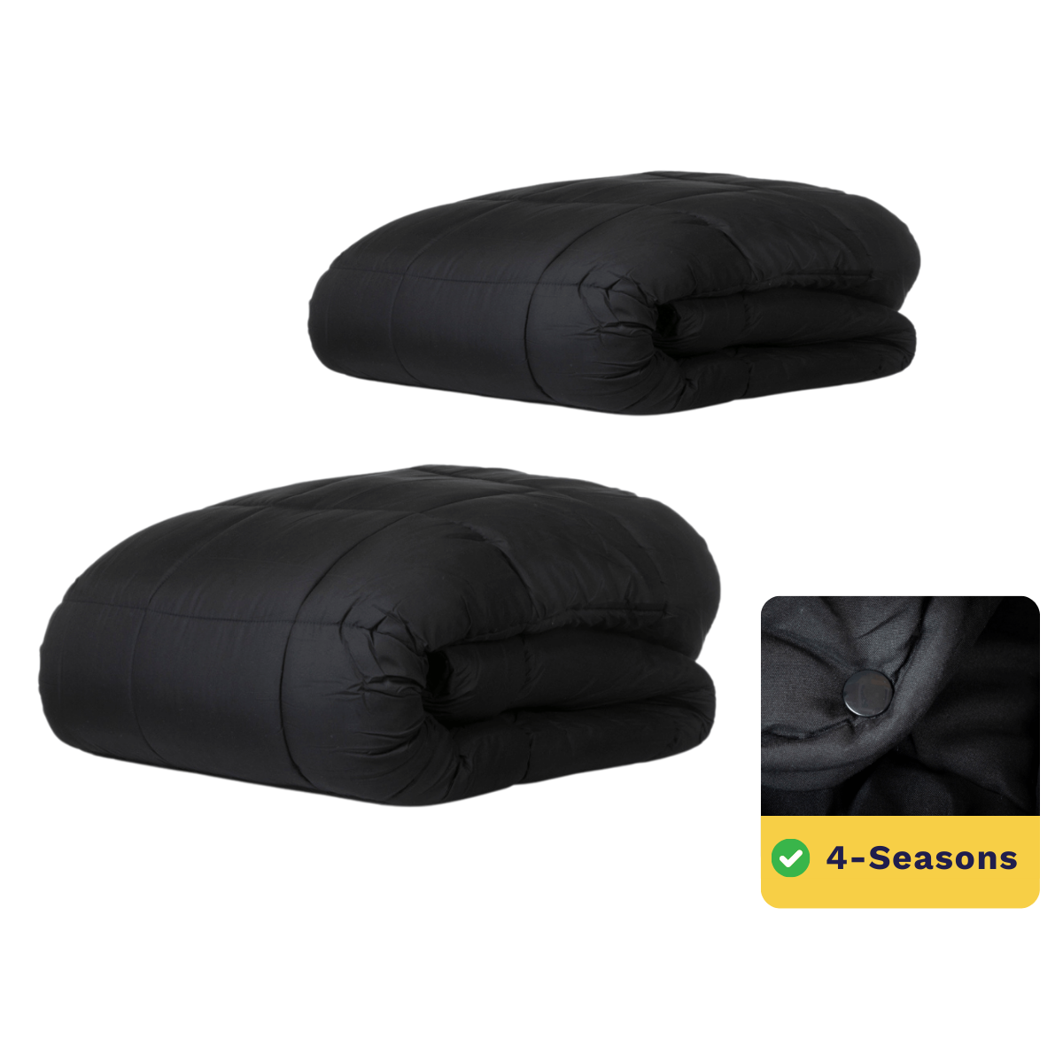 Zelesta Wonderbed 4 Saisons Double - Noir