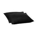 Zelesta Comfort Unie Taie d'Oreiller Lot de 2 - Noir
