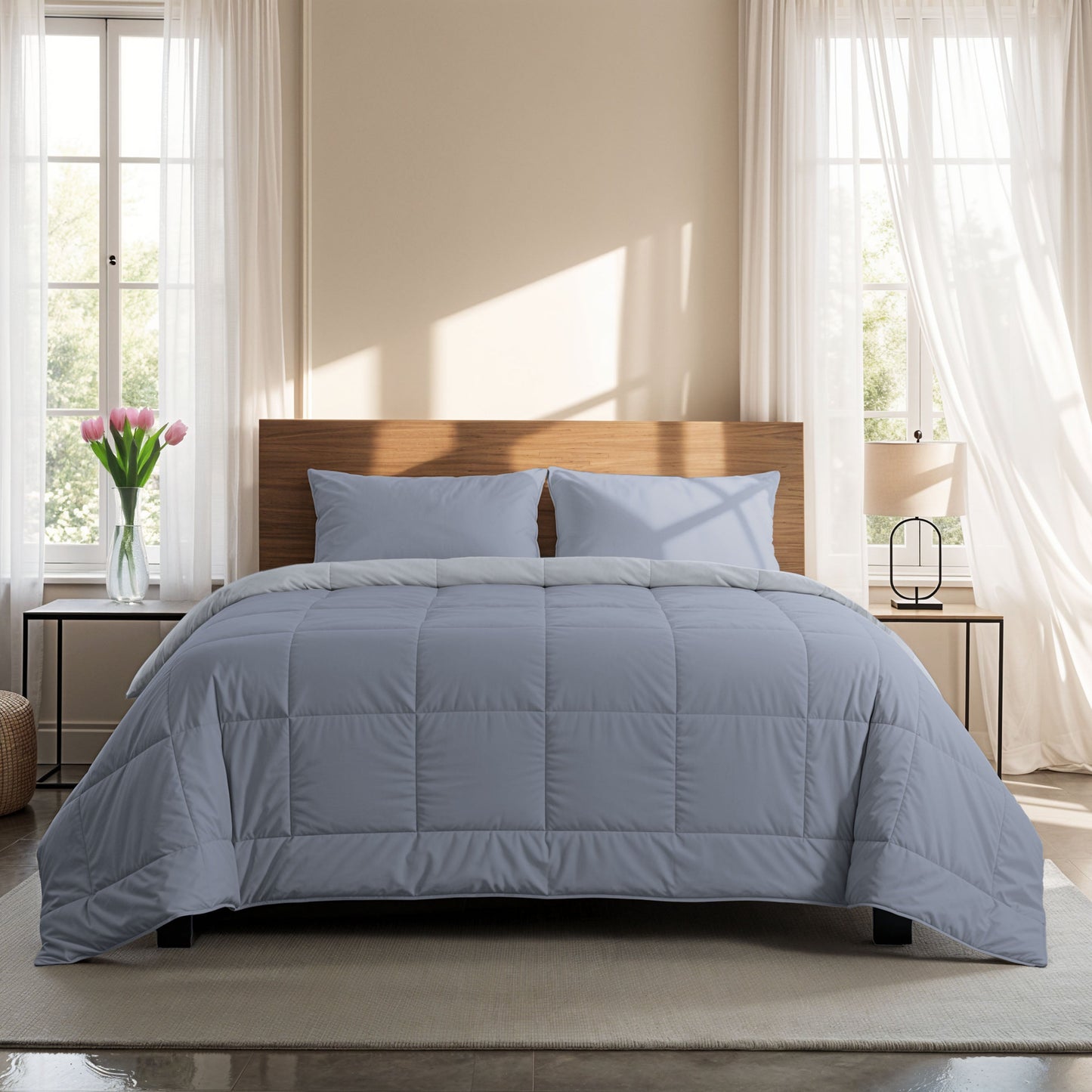 Couette d'été Zelesta Comfort Duo - Bleu Glacé & Bleu Doux