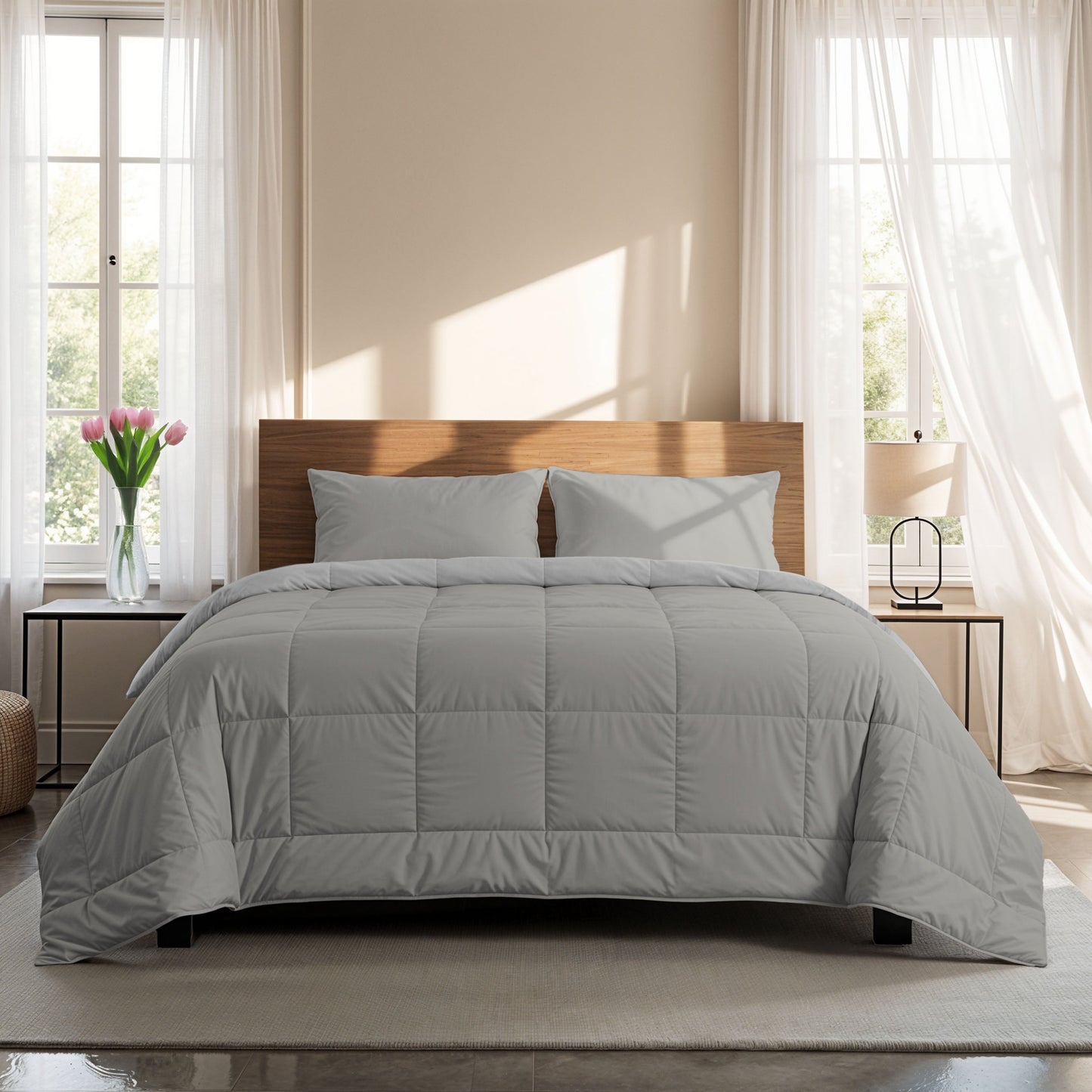 Zelesta Comfort Duo Summer Duvet - Grey & Soft Grey