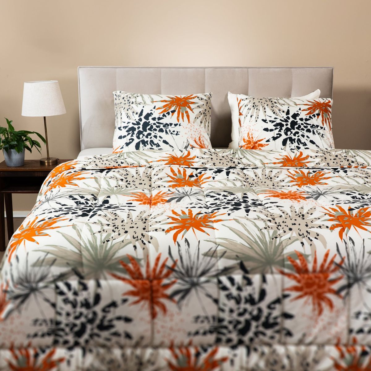 Zelesta Wonderbed 4 Saisons Double - Jungle orange