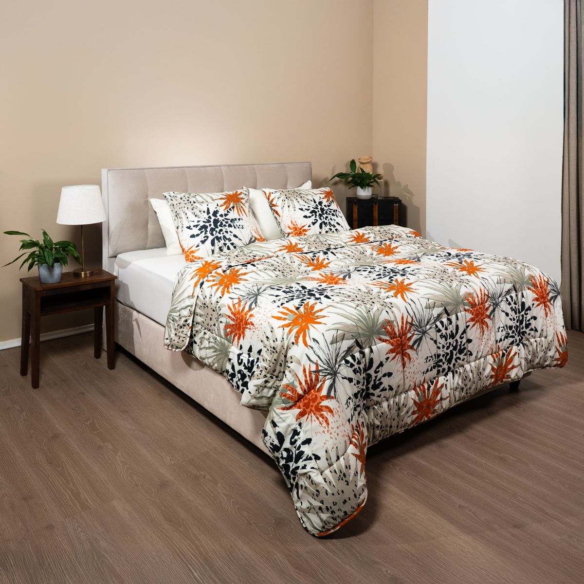 Zelesta Wonderbed 4 Saisons Double - Jungle orange