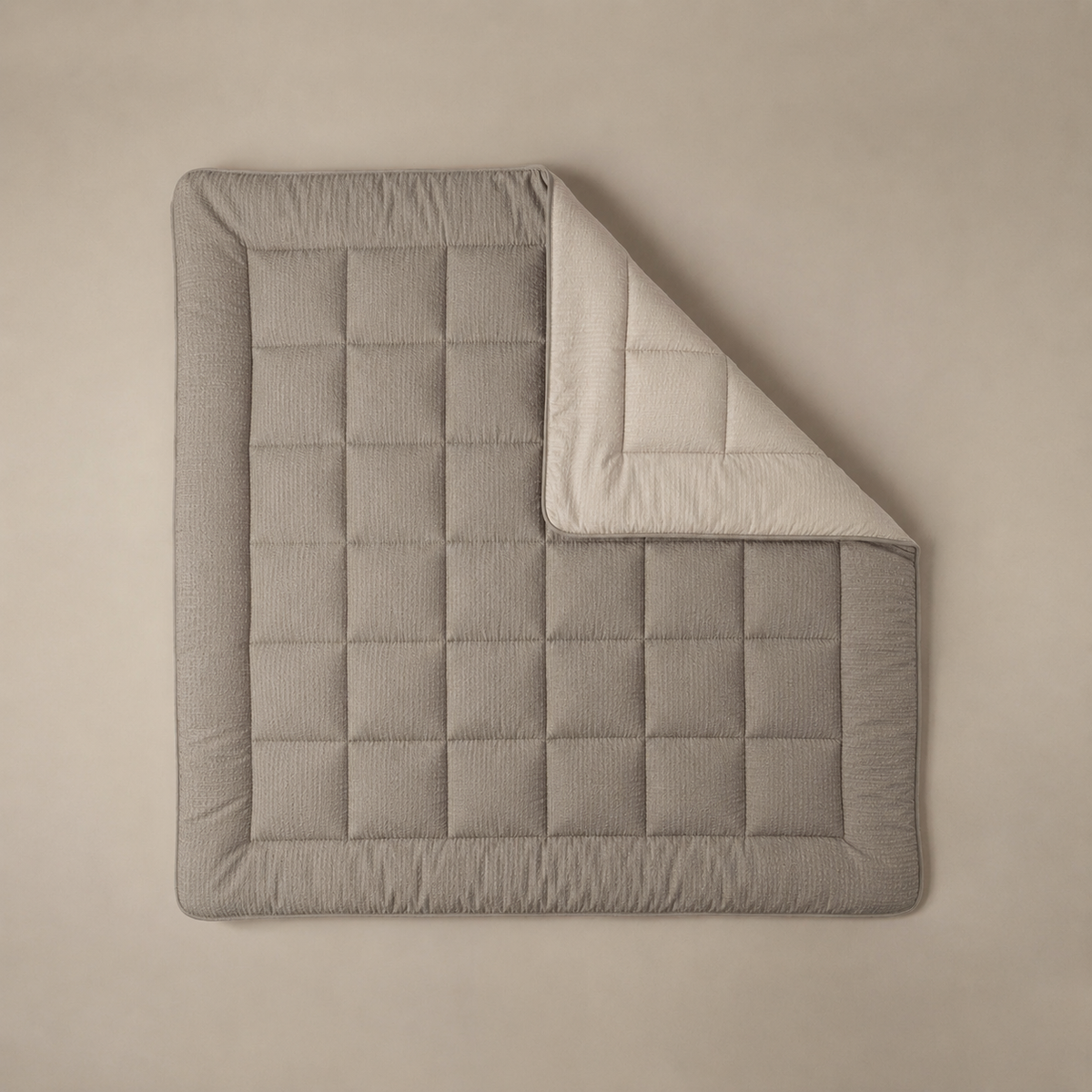 Zelesta Comfort Structure Seersucker Couette - Taupe & Beige