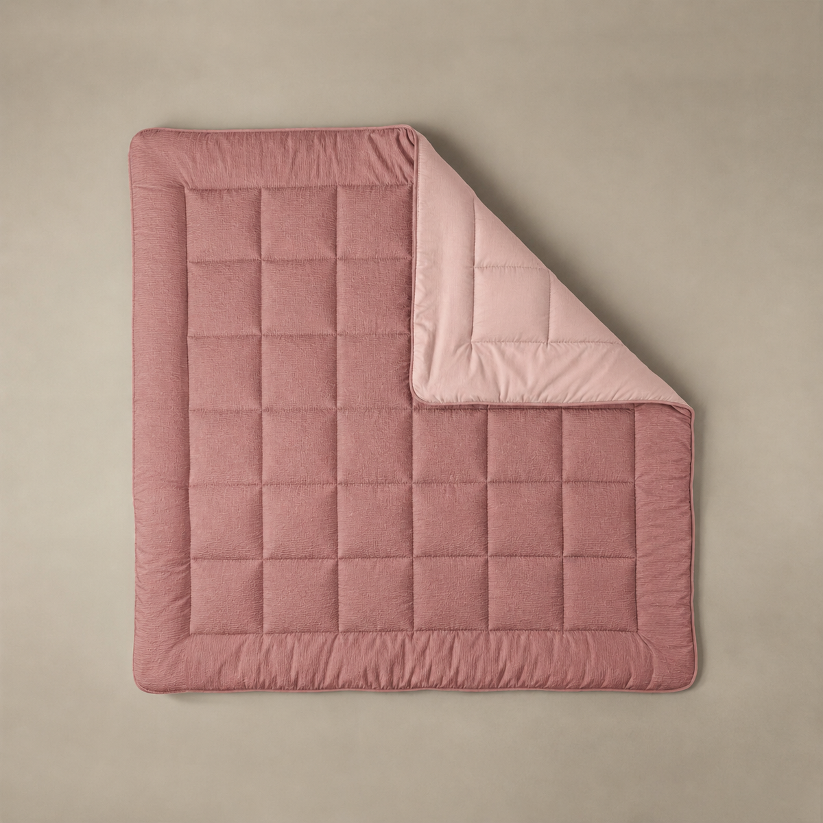 Zelesta Comfort Structure Seersucker Couette - Rose & Rose Clair