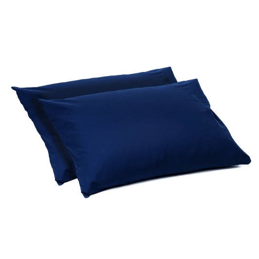 Zelesta Comfort Unie Taie d'Oreiller Lot de 2 - Marine
