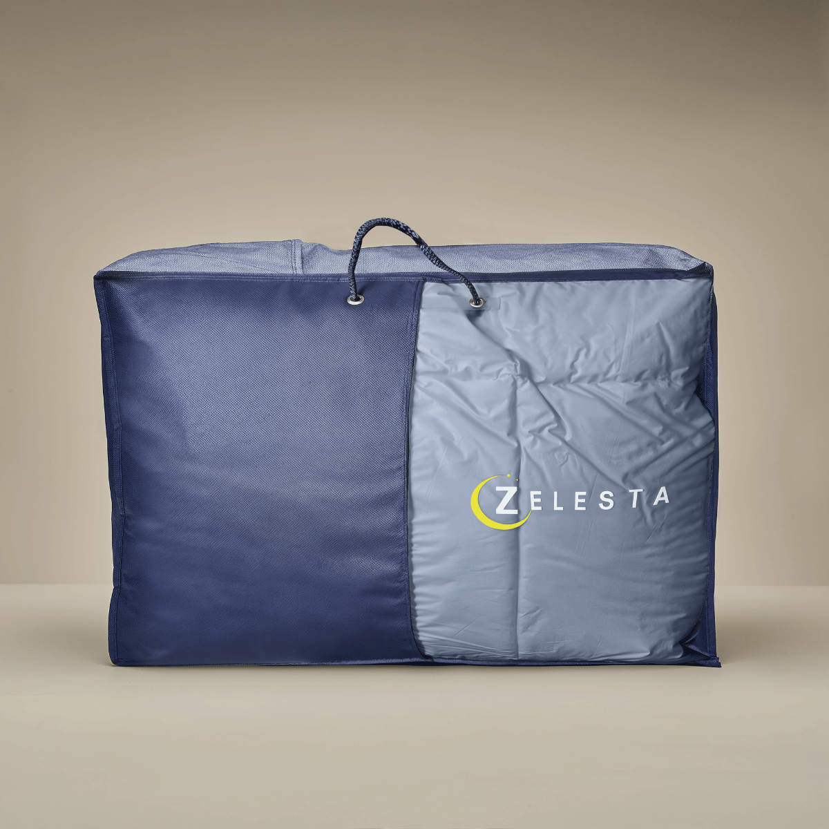 Zelesta Deluxe Duo Couette Coton Percale - Bleu Rêve & Crème