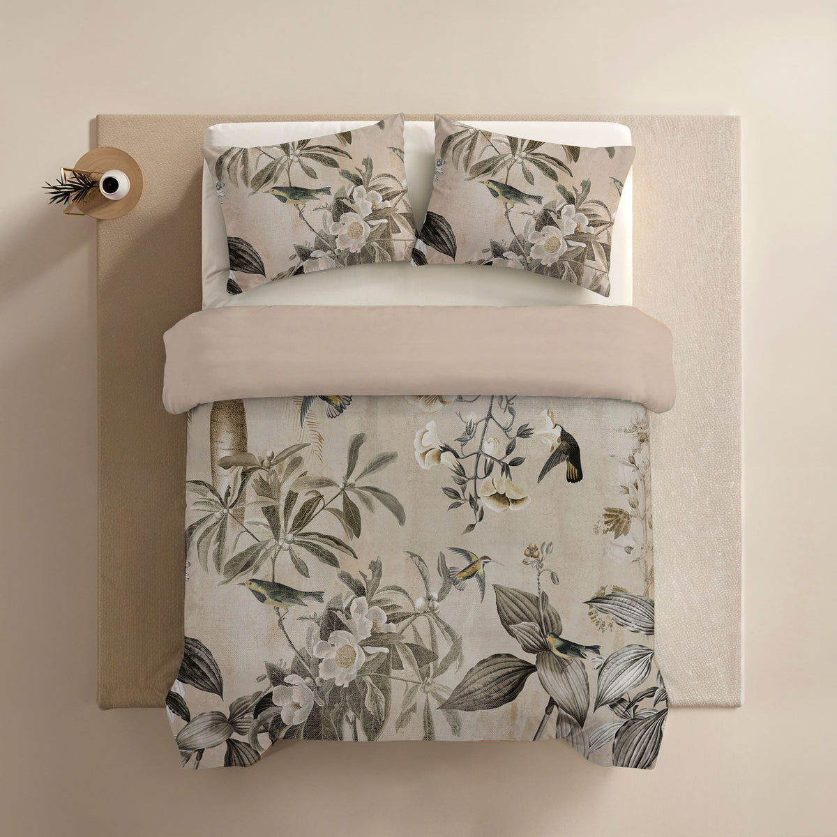 Couette Zelesta Comfort Design Sans Coutures - Vintage Birds Sand