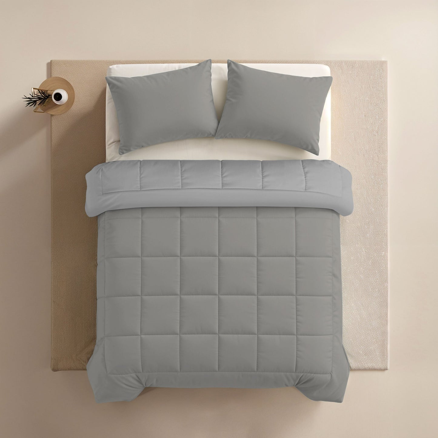 Zelesta Comfort Duo Summer Duvet - Grey & Soft Grey