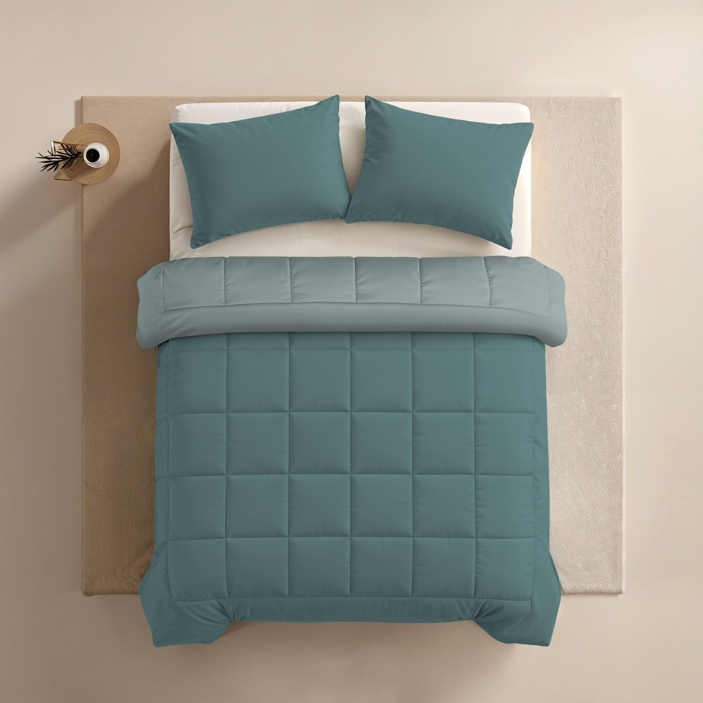 Couette Zelesta Comfort Duo - Minéral & Bleu Clair
