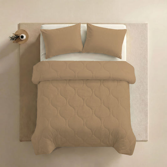 Zelesta Spécial Mousseline Taies d'Oreiller - Set de 2 - Beige Doux