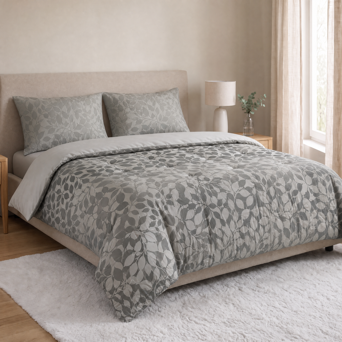 Zelesta Everyday Design Pillowcase Set Of 2 - Silver Wilderness