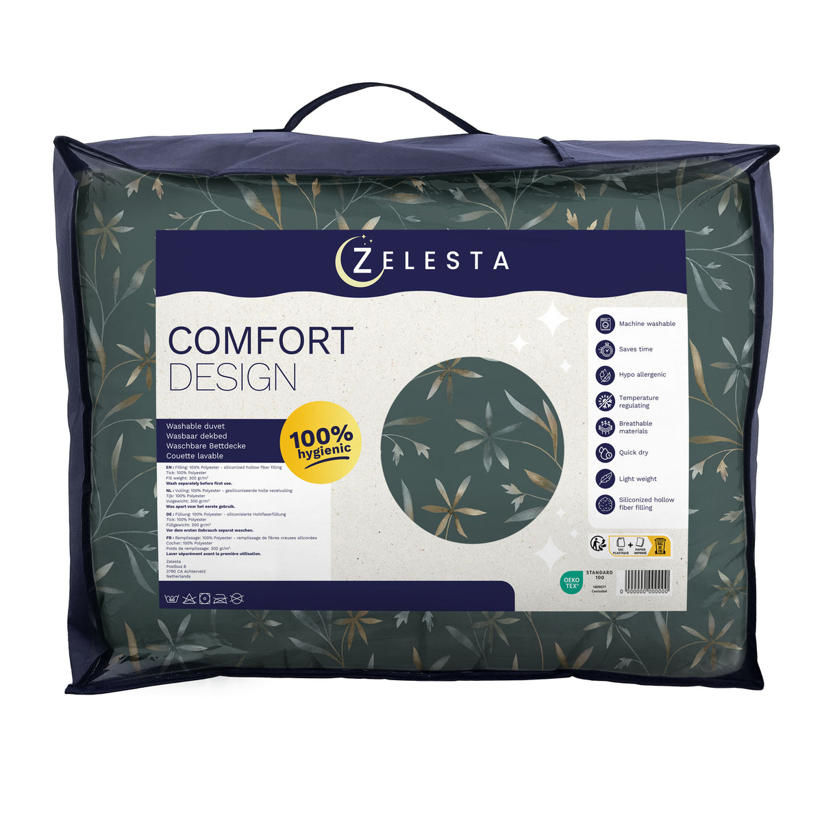 Couette Zelesta Comfort Design Sans Coutures - Delicate Floral Green