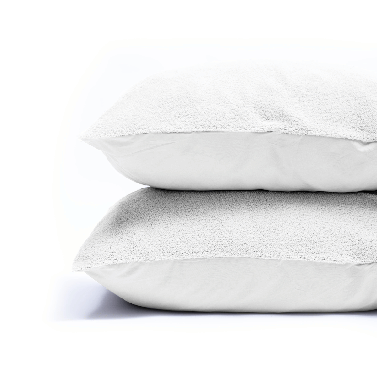 Zelesta Taie d'Oreiller Teddy Lot de 2 - Blanc