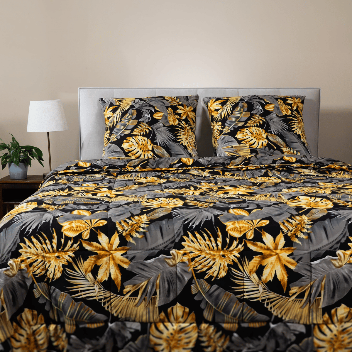 Couette d'été Zelesta Comfort Design - Feuilles dorées