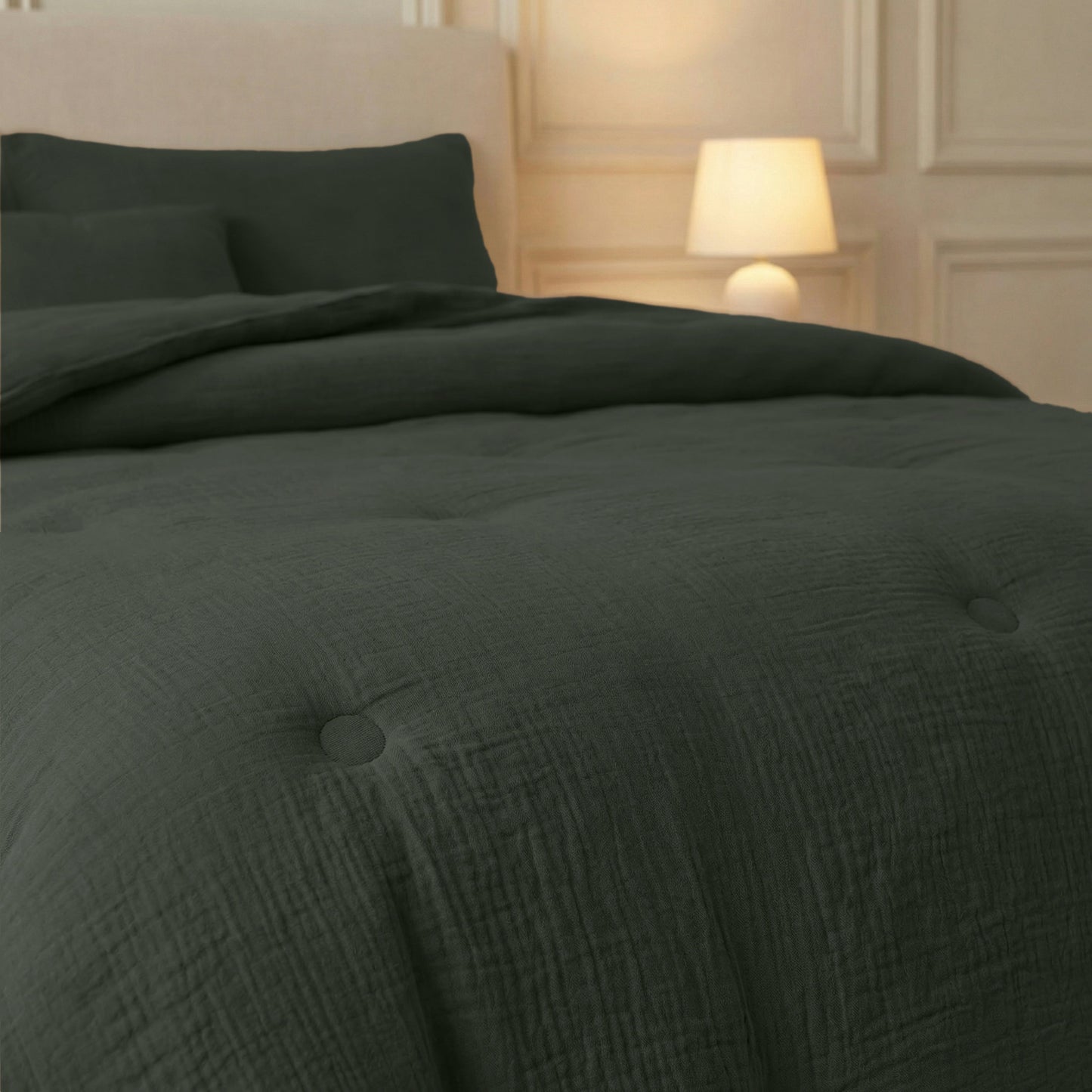 Zelesta Deluxe Cotton Muslin Duvet - Green