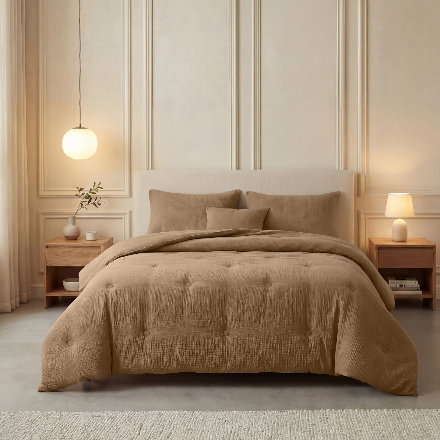 Zelesta Deluxe Cotton Muslin Duvet - Brown