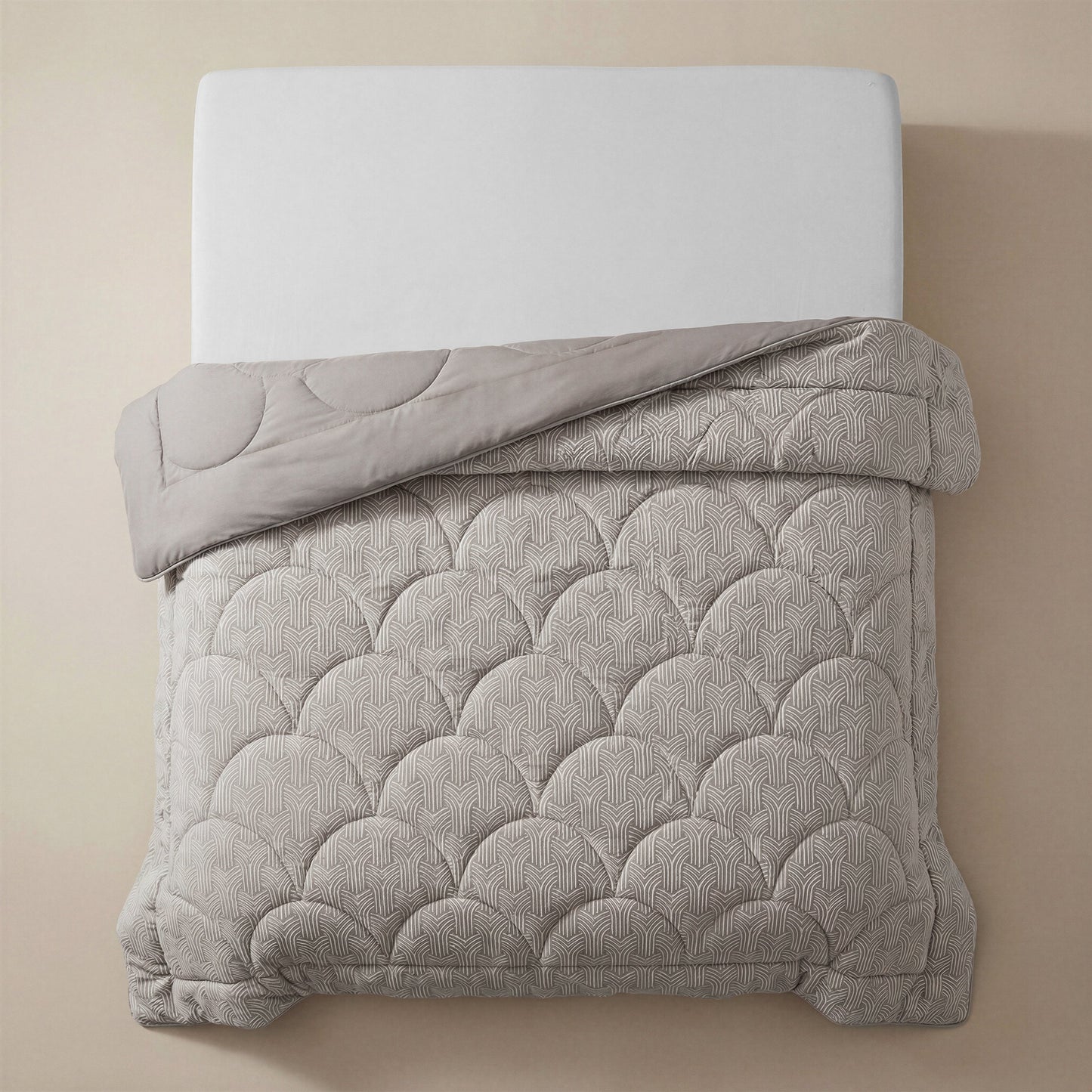 Zelesta Special Flannel Luxe Duvet - Taupe & Grey