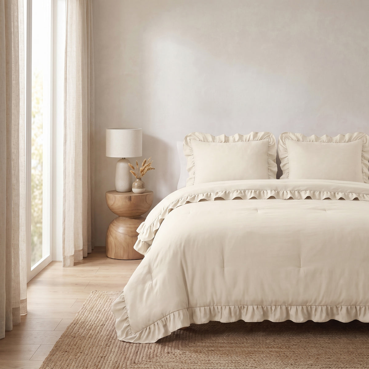 Zelesta Everyday Ruffles Duvet - Off White