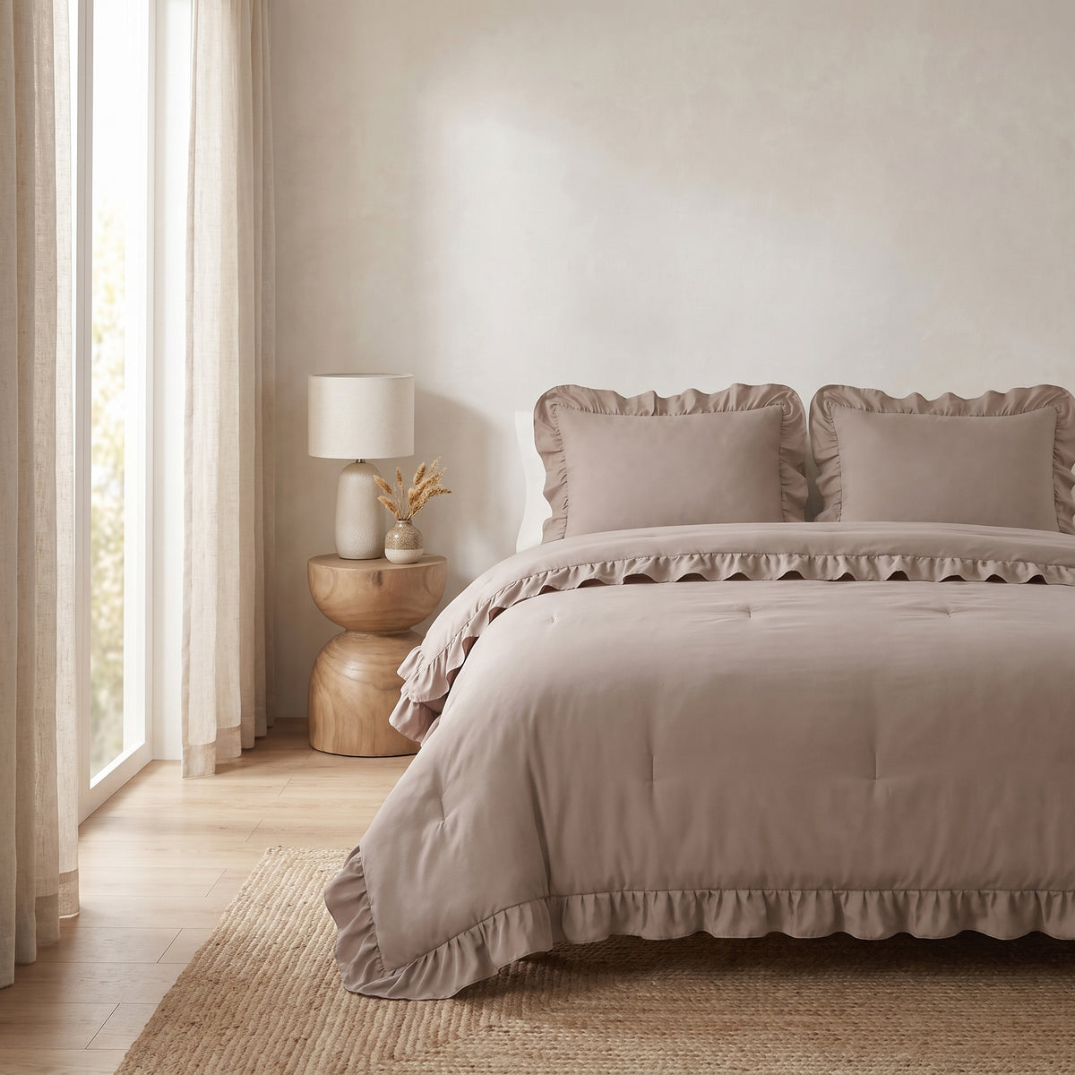 Zelesta Everyday Ruffles Duvet - Khaki