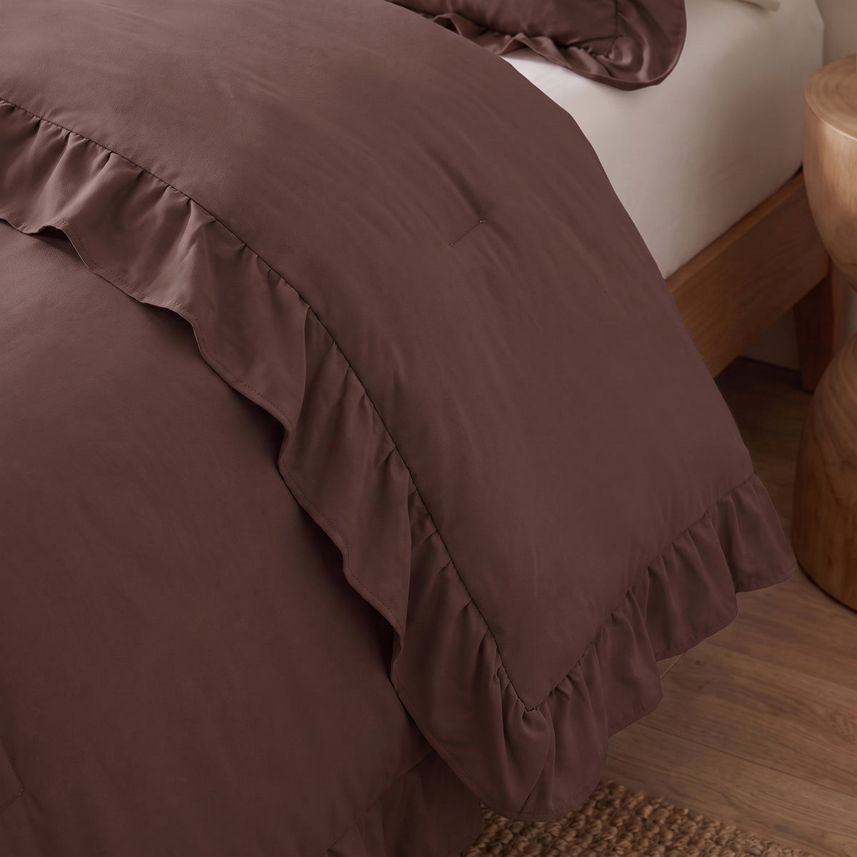 Zelesta Everyday Ruffles Duvet - Peppercorn Brown