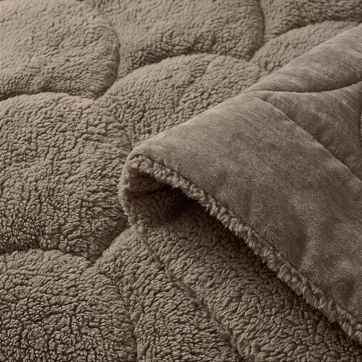 Zelesta Special Teddy Chenille Couette - Taupe Foncé