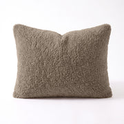 Zelesta Special Teddy Chenille Taies d'oreiller Lot de 2 - Taupe Foncé