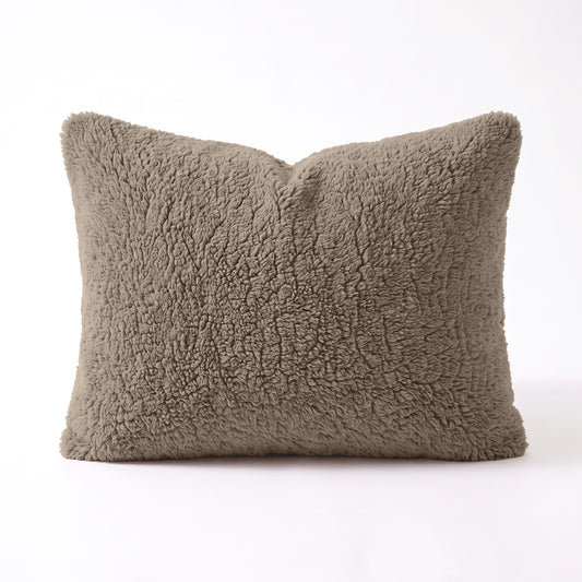 Zelesta Special Teddy Chenille Pillowcase Set Of 2 - Dark Taupe