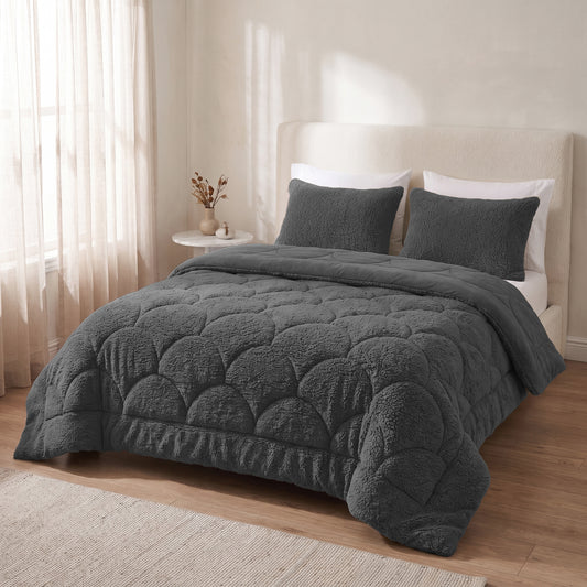 Zelesta Special Teddy Chenille Duvet - Anthracite
