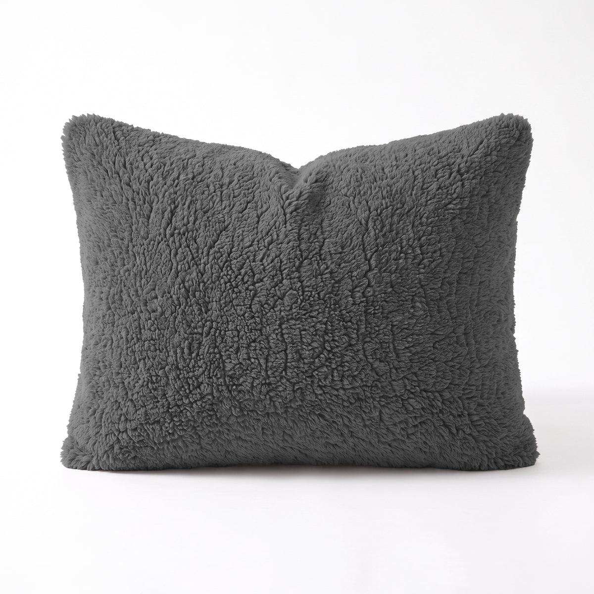 Zelesta Special Teddy Chenille Taies d'oreiller Lot de 2 - Anthracite