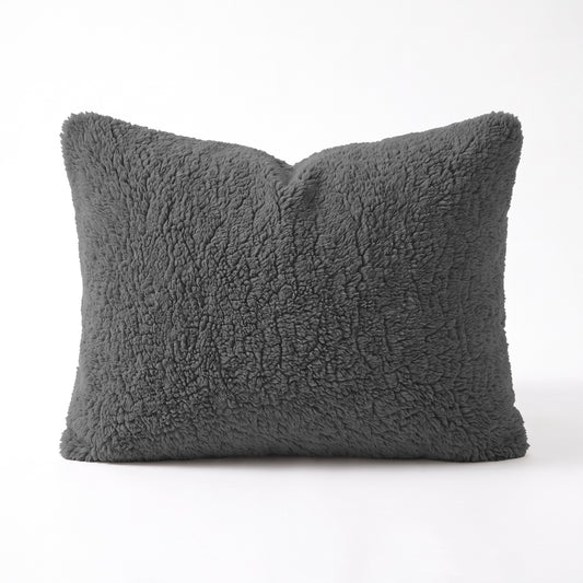 Zelesta Special Teddy Chenille Pillowcase Set Of 2 - Anthracite