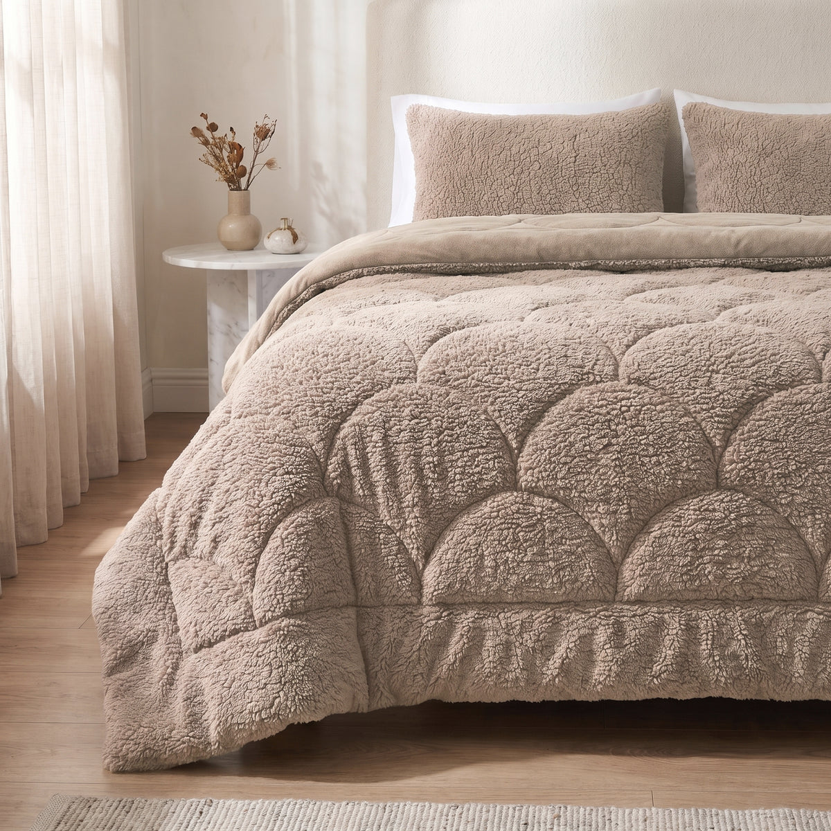 Zelesta Special Teddy Chenille Couette - Vieux Rose