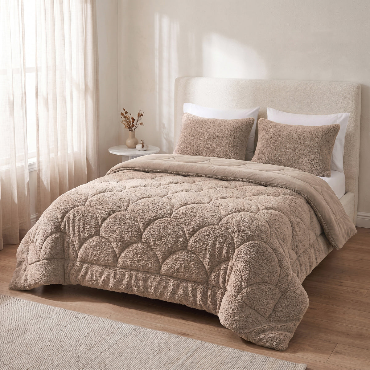 Zelesta Special Teddy Chenille Couette - Vieux Rose