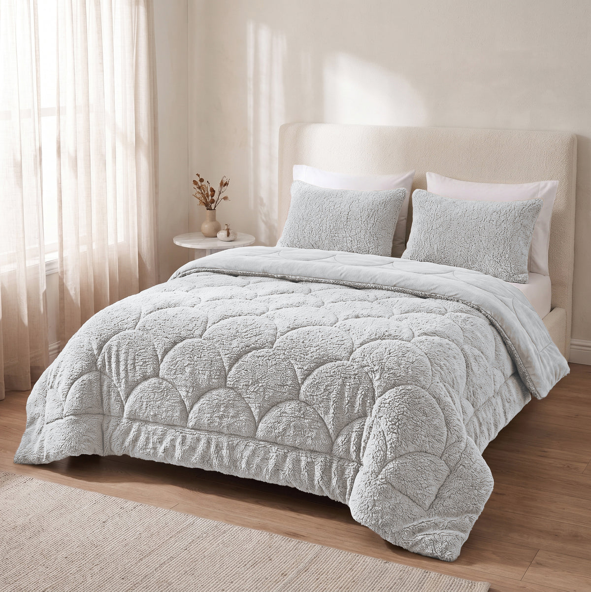 Zelesta Special Teddy Chenille Couette - Gris