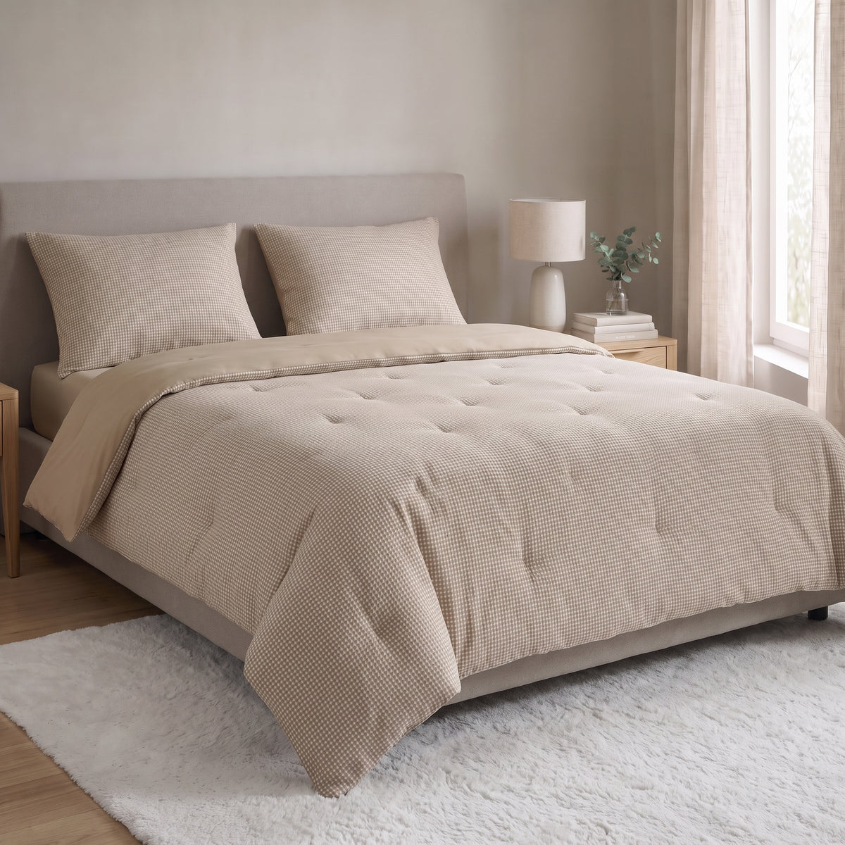 Zelesta Special Gaufrée en Percale Couette - Mix Marron