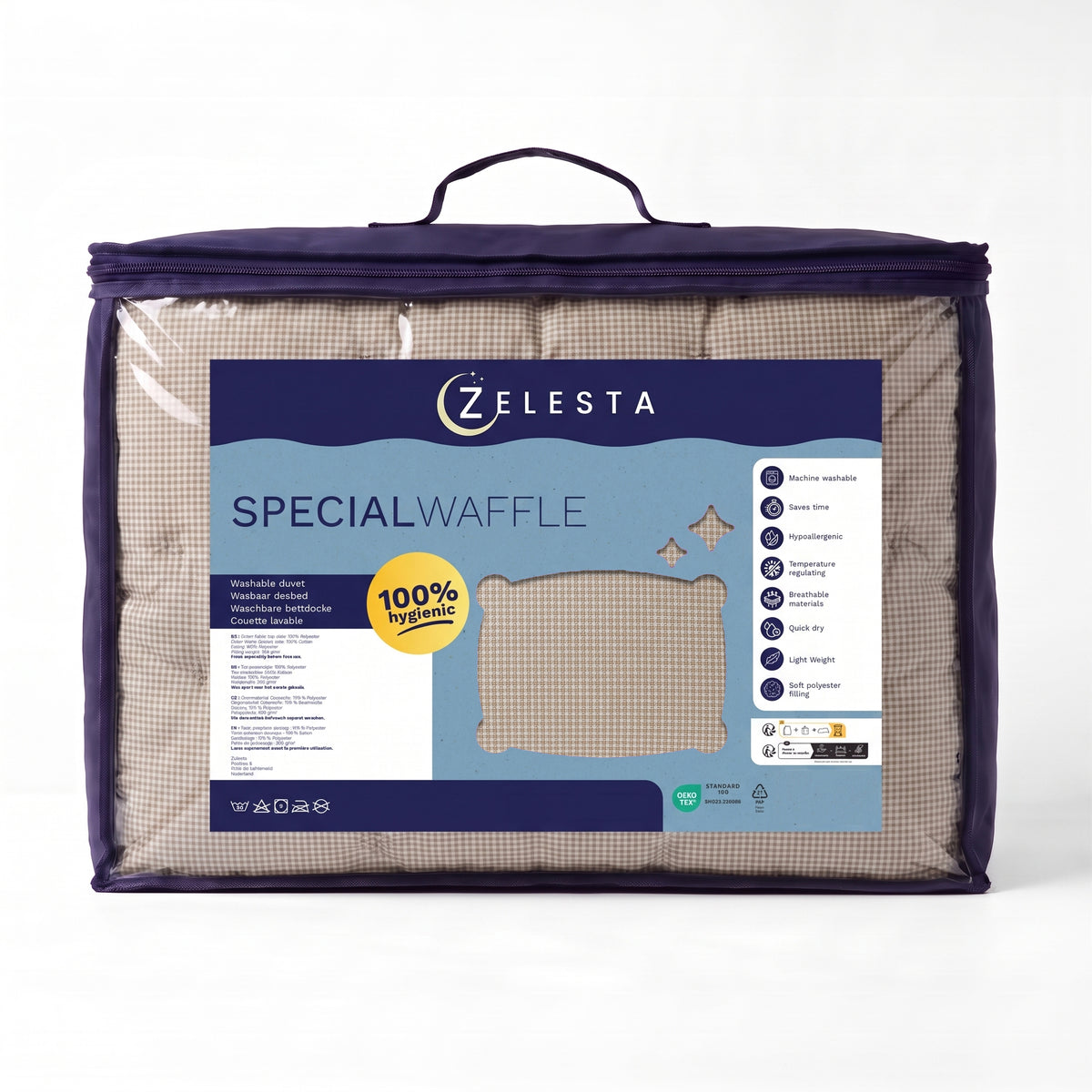 Zelesta Special Gaufrée en Percale Couette - Mix Marron