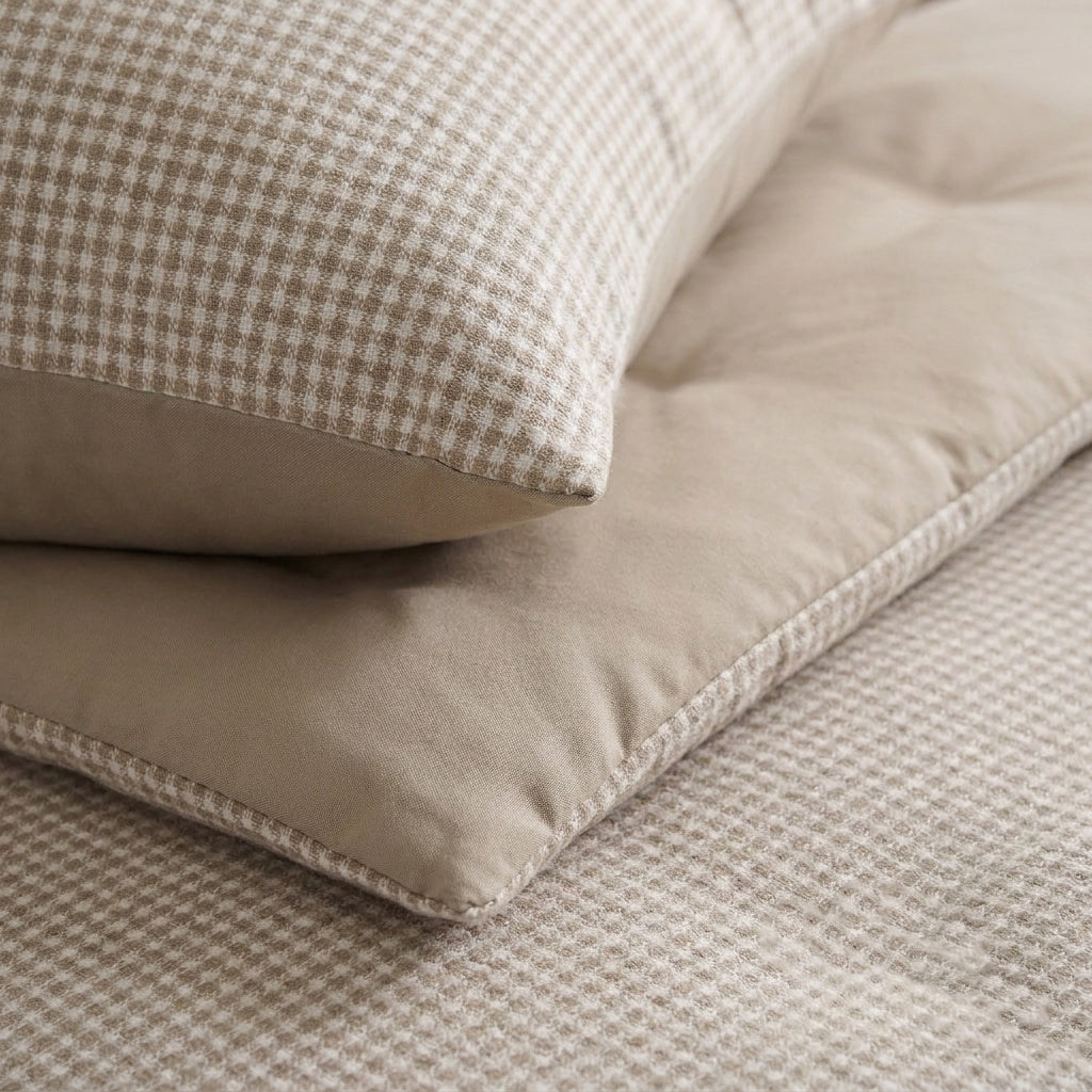 Zelesta Special Waffle Percal Pillowcase Set Of 2 - Brown Mix