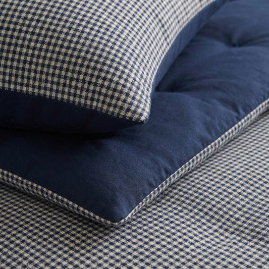 Zelesta Special Waffle Percal Pillowcase Set Of 2 - Marine Blue Mix