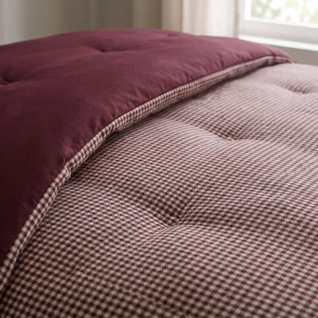 Zelesta Special Gaufrée en Percale Couette - Mix Bordeaux