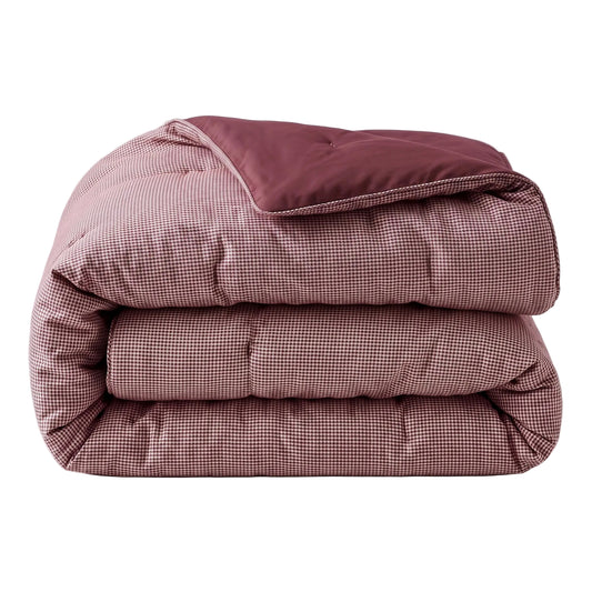 Zelesta Special Waffle Percal Duvet - Bordeaux Mix