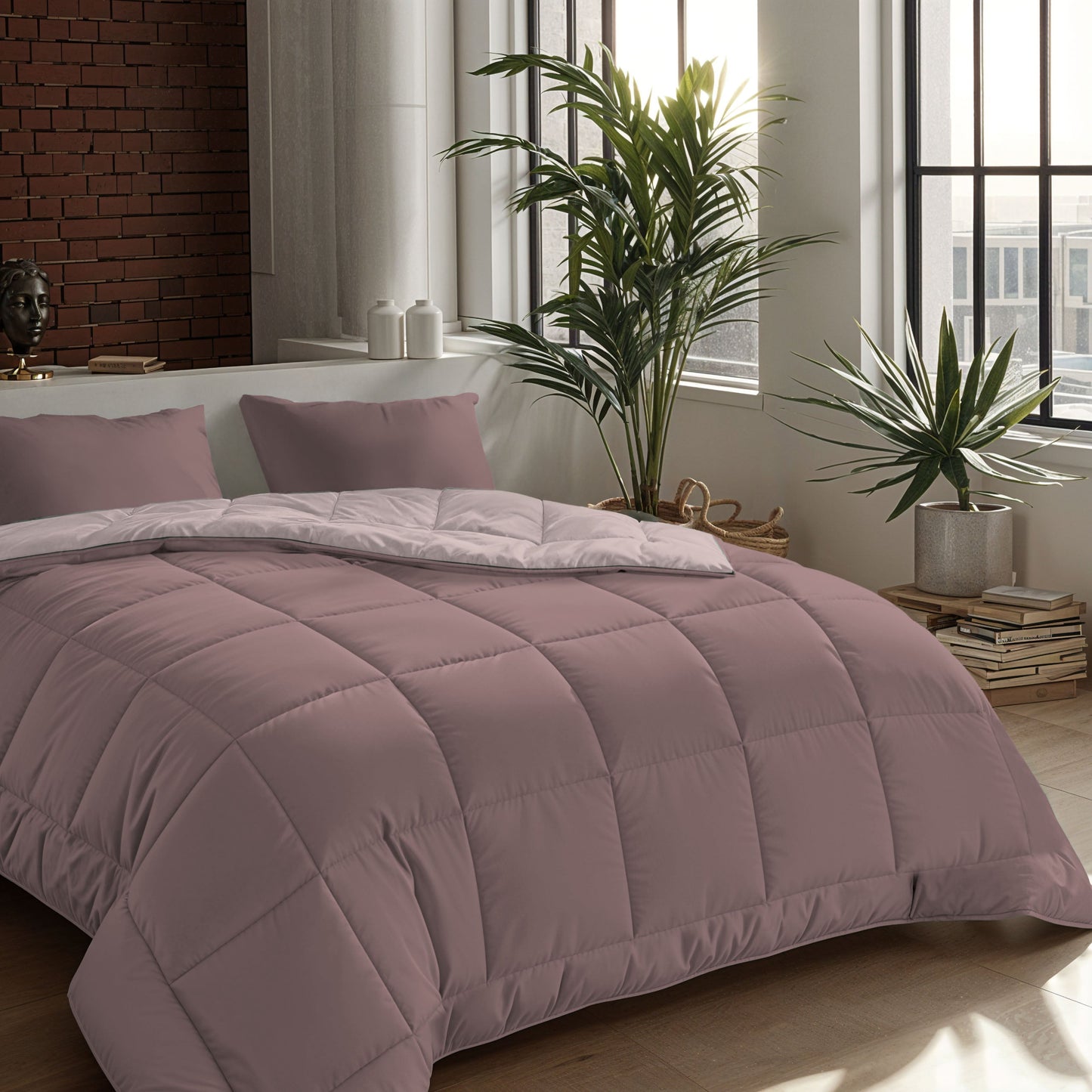 Couette Zelesta Comfort Duo - Rose Poussiéreux et Rose Clair