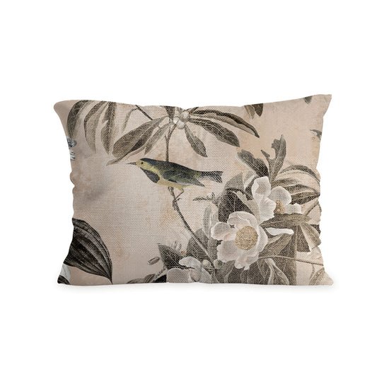 Taie d'Oreiller Zelesta Comfort Design Sans Coutures Lot de 2 - Vintage Birds Sand