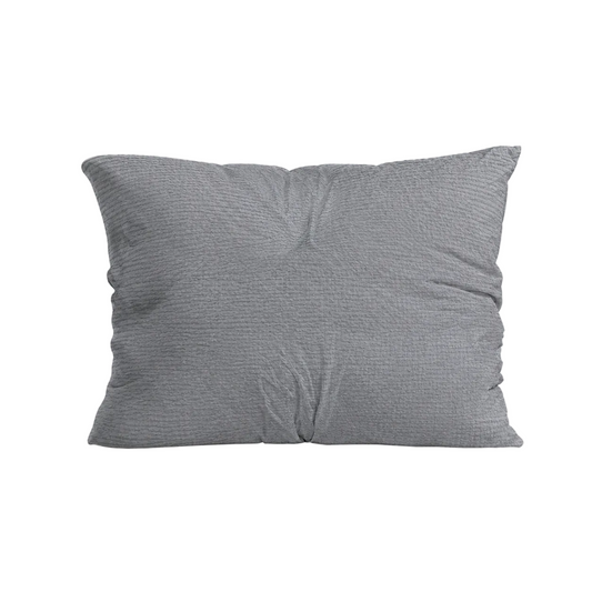 Zelesta Comfort Structure Seersucker Taies d'oreiller Lot de 2 - Gris