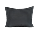 Zelesta Deluxe Hotel Stripe Satin Cotton Taies d'oreiller Lot de 2 - Anthracite