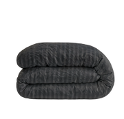 Zelesta Deluxe Hotel Stripe Sans Coutures Satin Cotton Couette - Anthracite