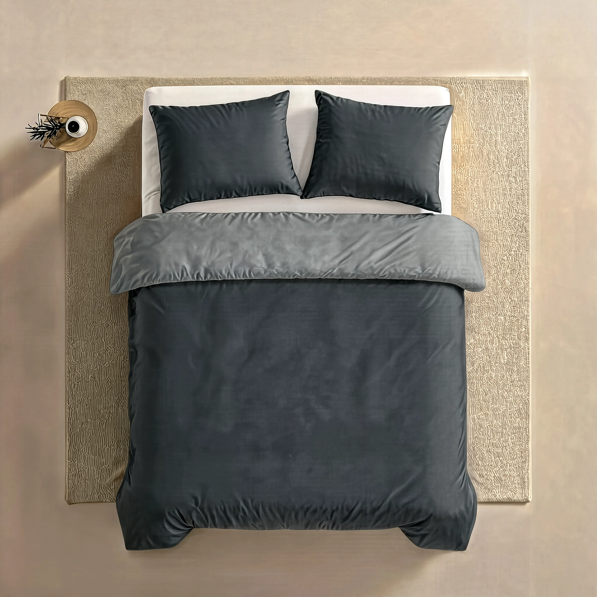 Couette Zelesta Comfort Duo Sans Coutures - Gris & Anthracite