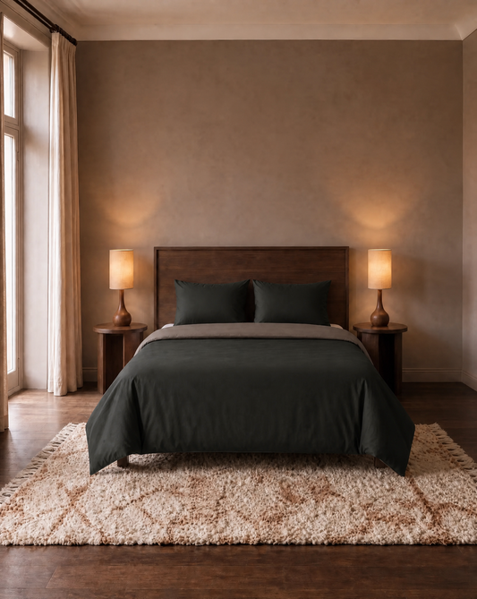 Zelesta Pure Duo Seamless Cotton Duvet - Black & Anthracite