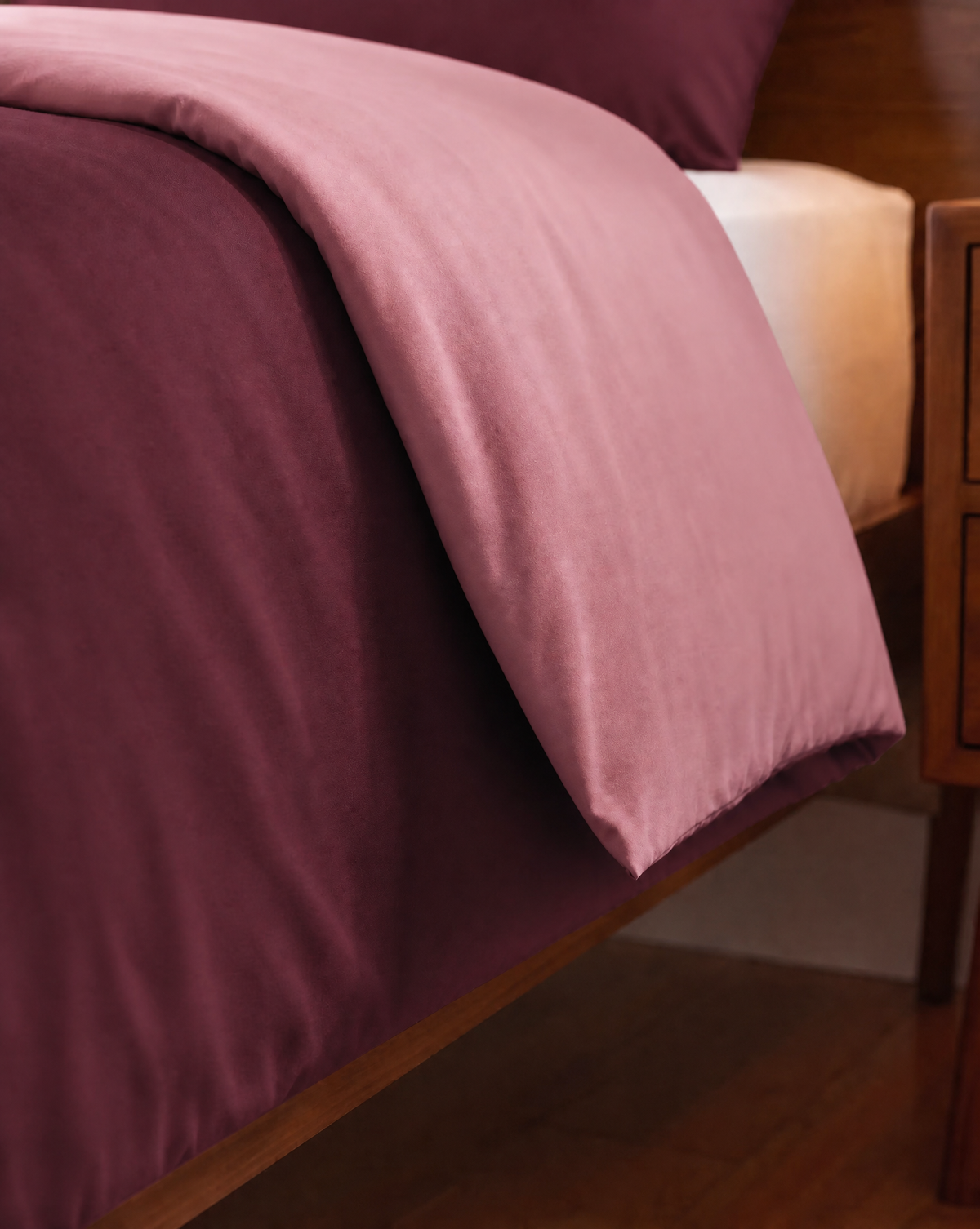 Couette Zelesta Comfort Duo Sans Coutures - Rose Ancien & Rouge Bordeaux