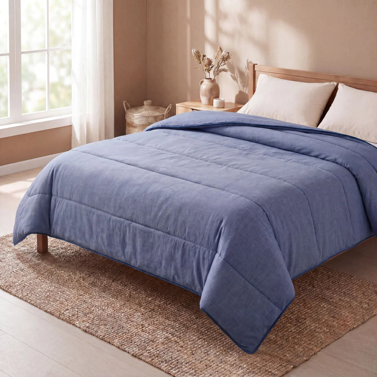 Zelesta Comfort Structure Couette Été - Denim